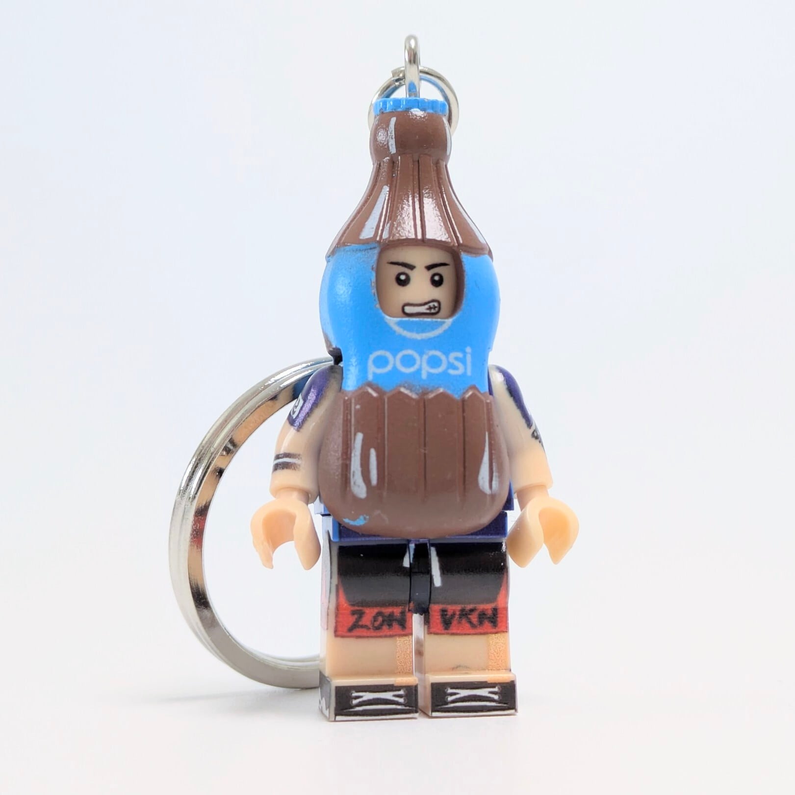 ★ブロックフィギュアキーホルダー★【 popsiくん！】pepsi / ペプシ〚アメリカン雑貨 アメトイ〛