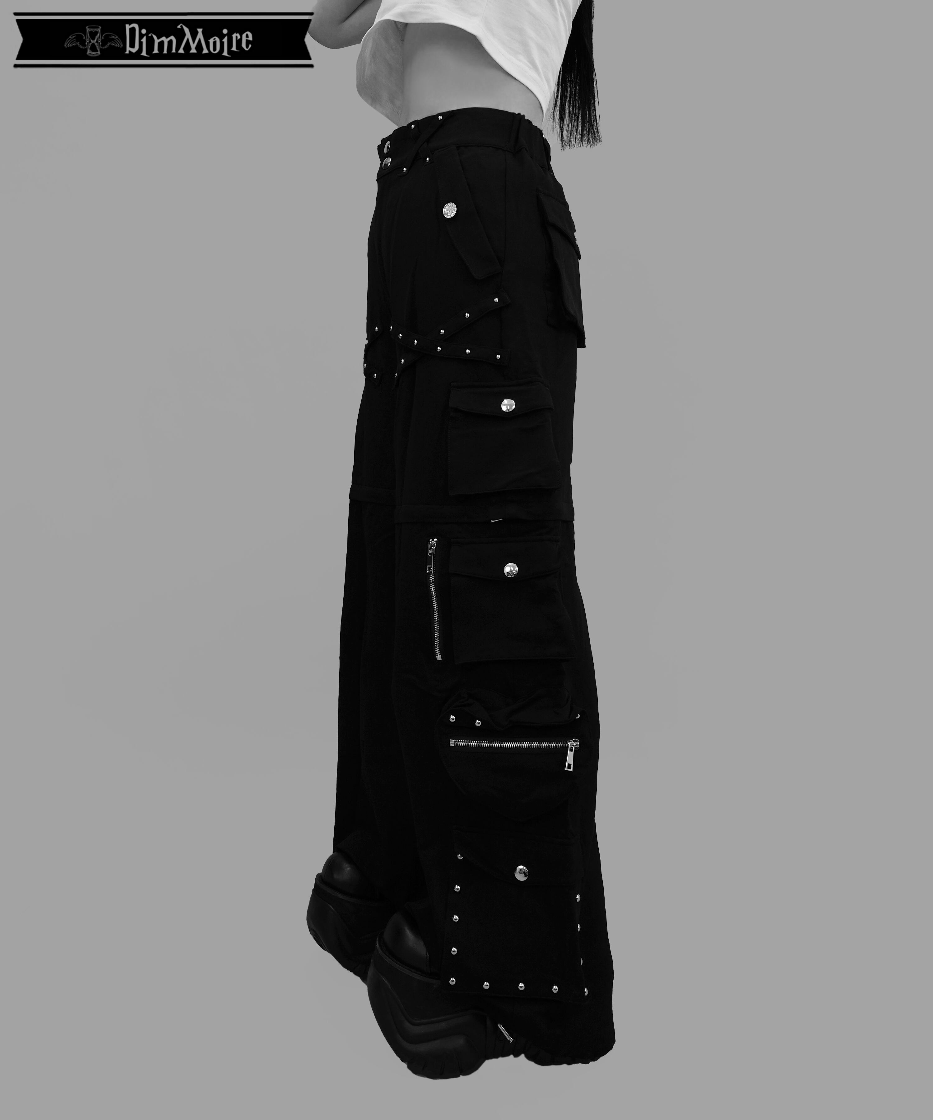 スタッズカーゴパンツ【Black】 | DimMoire 