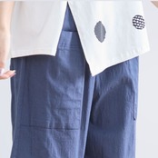 TRUBE ウォッシュドコットンクロプトパンツ (M~L) ネイビー