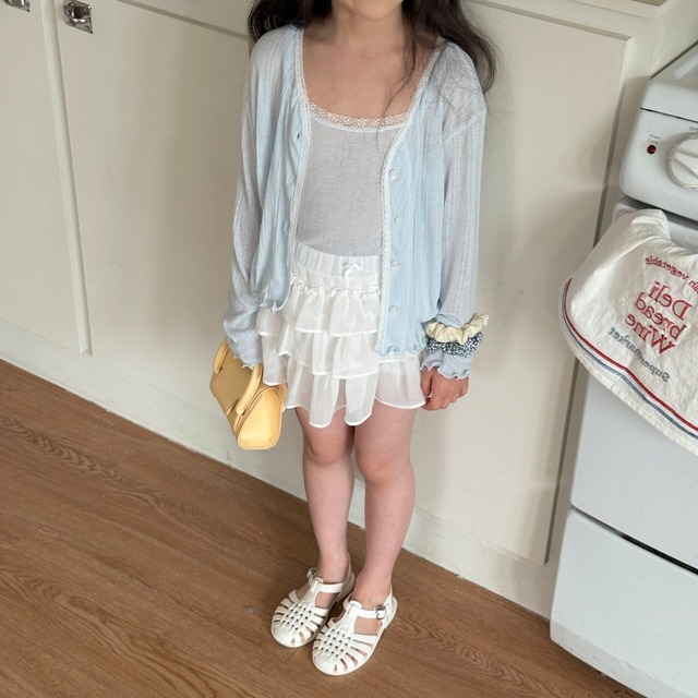 【5/12〆予約】<ninibello>  Sherbet sleeveless cardigan set