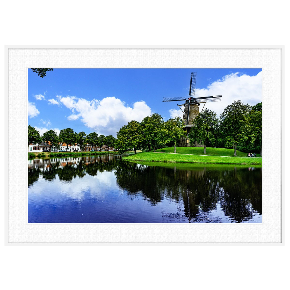 オランダ写真 風車 インテリア アートフォトポスター額装 AS1848