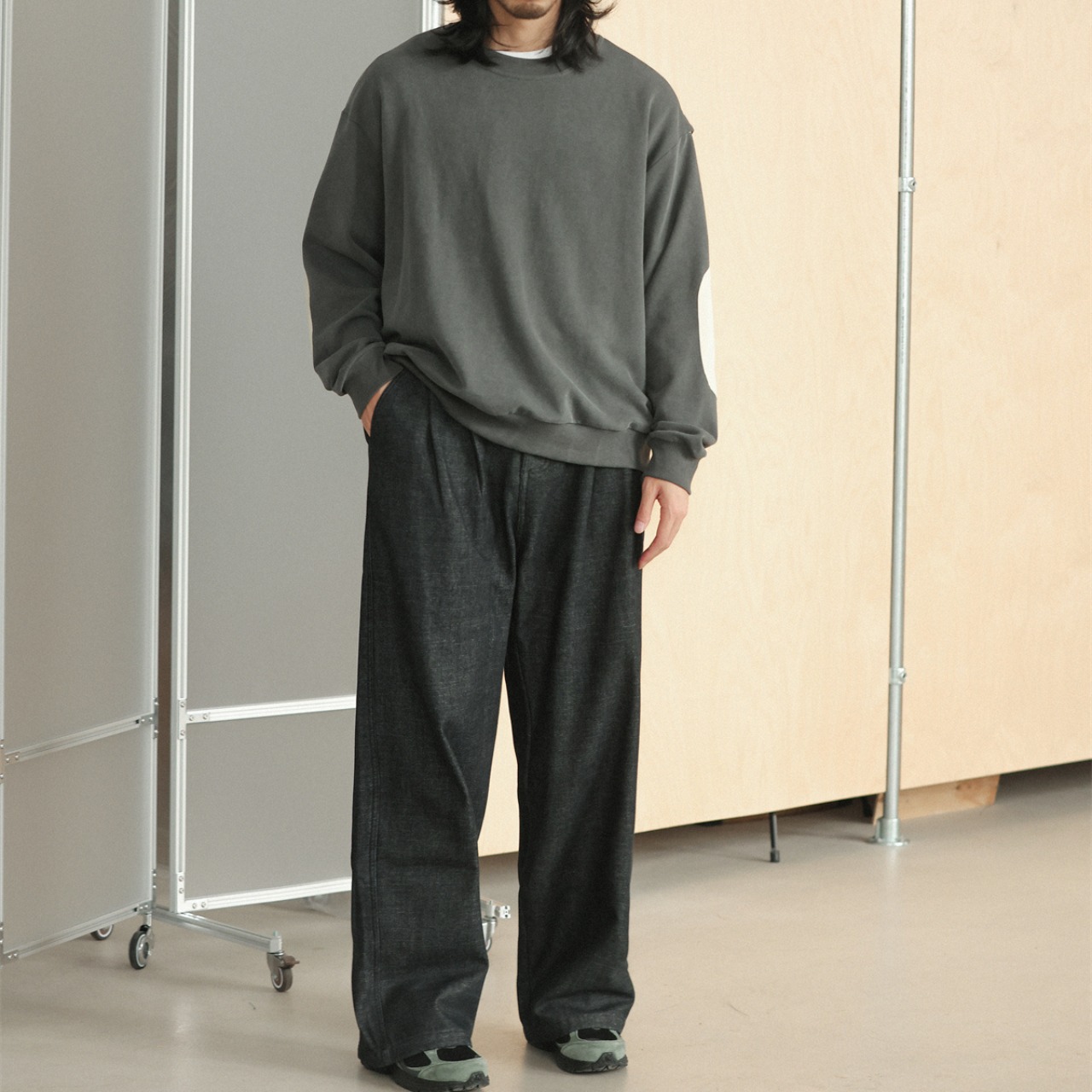 コットンツイル ワイドテーパードパンツ N3465 - 17