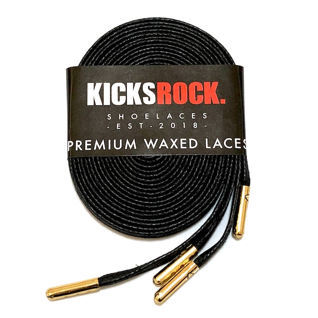 WAXED  SHOELACES  BLACK