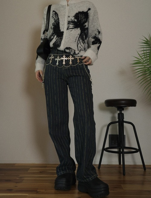 ストライプステッチパンツ