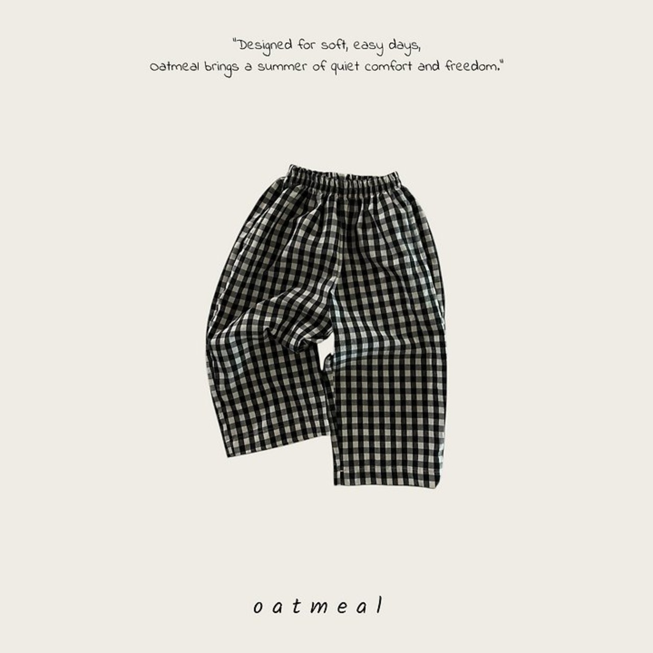 [oatmeal] Basic Check Pants / [오트밀] 베이직체크바지