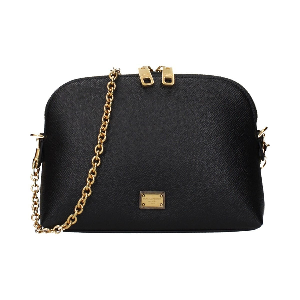 DOLCE&GABBANA ドルチェ&ガッバーナ レディース ショルダーバッグ レザー ブラック