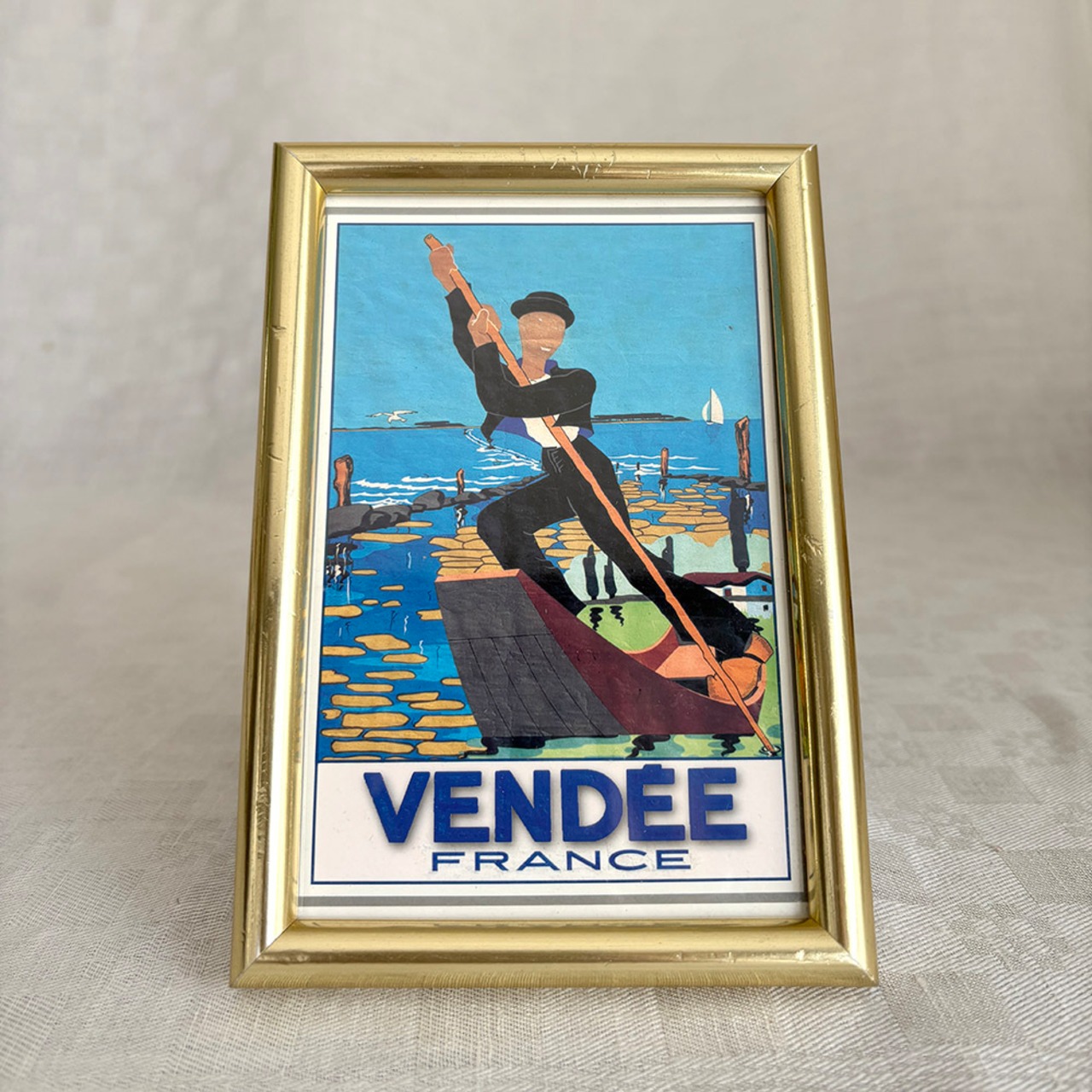 ポストカード　フレーム入り　旅行宣伝ポスター　VENDEE  Guillemet フランスの旅 12otcp22-1
