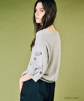 VネックグリッターTOPS (GRAY) CQ-49025