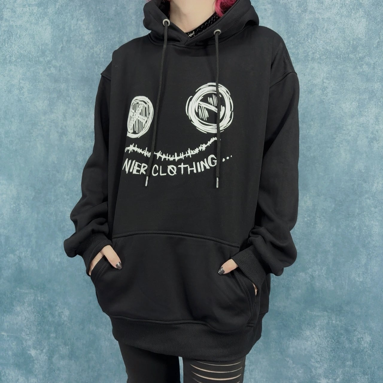 防寒フリース裏起毛 BROKEN NIER HOODIE | NIER CLOTHING