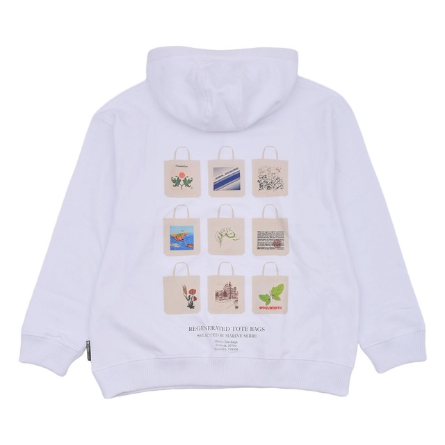 【MARINE SERRE】TOTE BAG LOGO PRINT ORGANIC FLEECE HOODIE