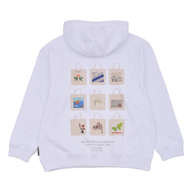 【MARINE SERRE】TOTE BAG LOGO PRINT ORGANIC FLEECE HOODIE