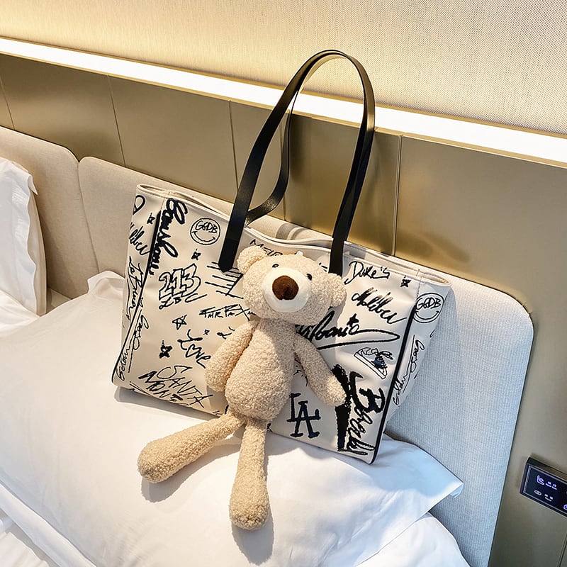 大容量バッグ女性バッグ2020新しいトレンディな野生の漫画のショルダーバッグ夏ネット赤いファッショントートバッグ Tiancai_Wing_Bag1899783