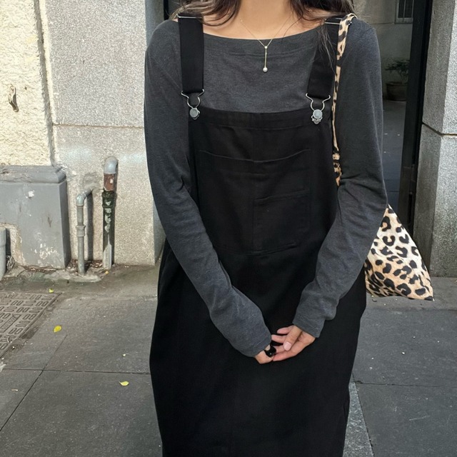 patch pocket jumper skirt J00021