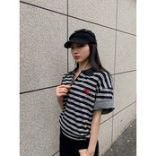 VINTAGE ストリート ハーフジップポロシャツ T2090