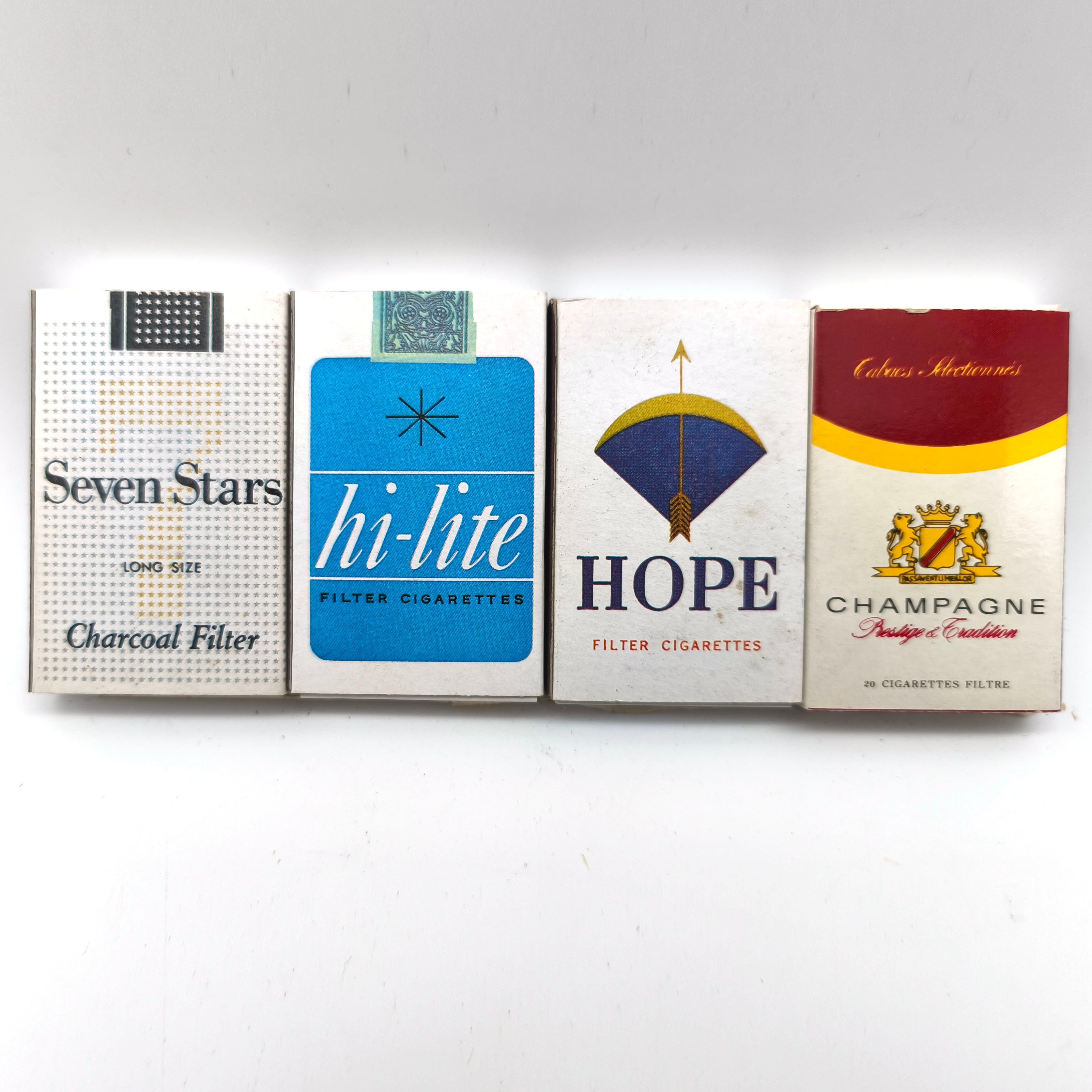 昭和レトロ・マッチ箱・4箱セット・タバコ柄・No.250523-09・梱包