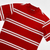 adidas golf アディダスゴルフ CLIMACOOL メッシュ切替 ボーダー ドライ 半袖 Tシャツ M /赤/レッド/メンズ