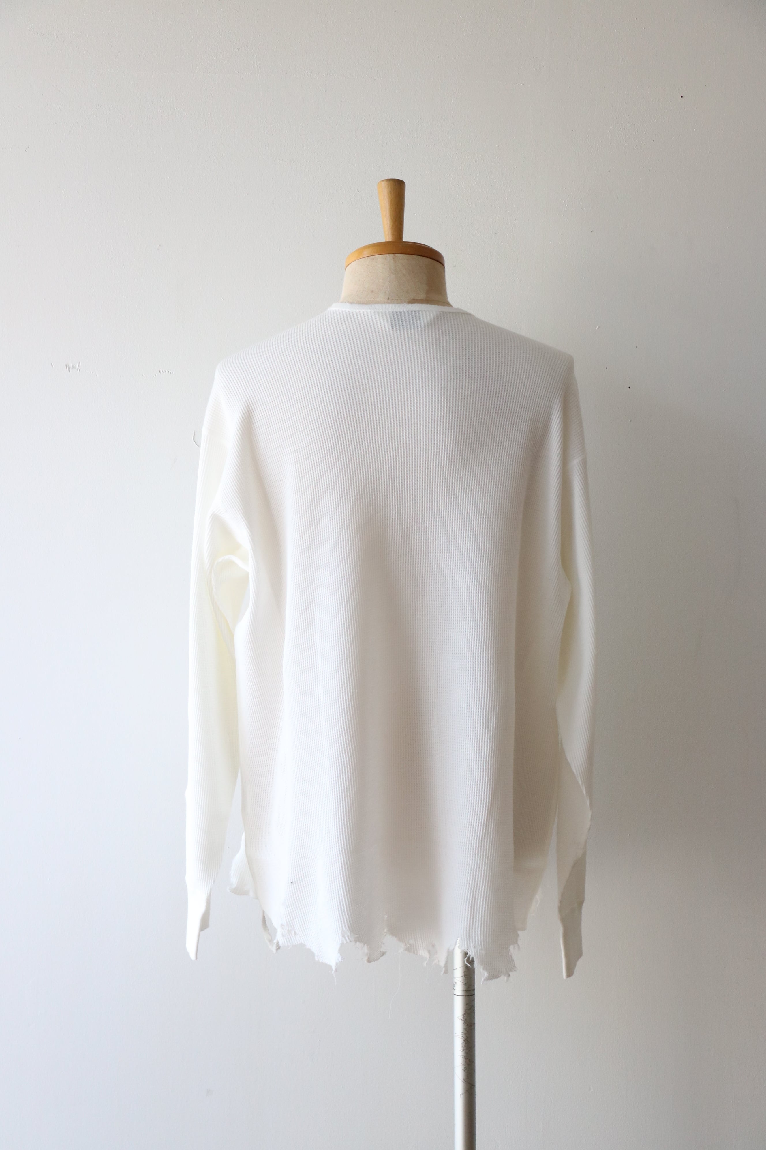 Ancellm - DAMAGE WAFFLE CREW LS - / ANC-STD-CT02 / アンセルム