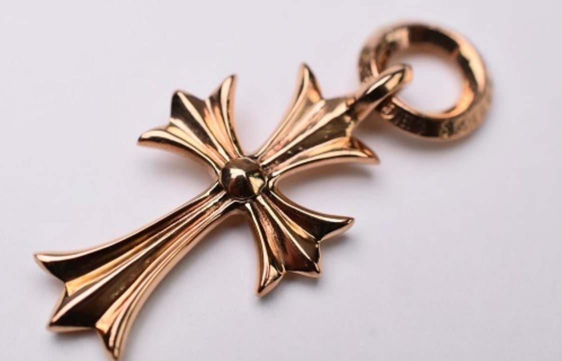 CHROME HEARTS 22k TINY CH CROSS ペンダントトップ