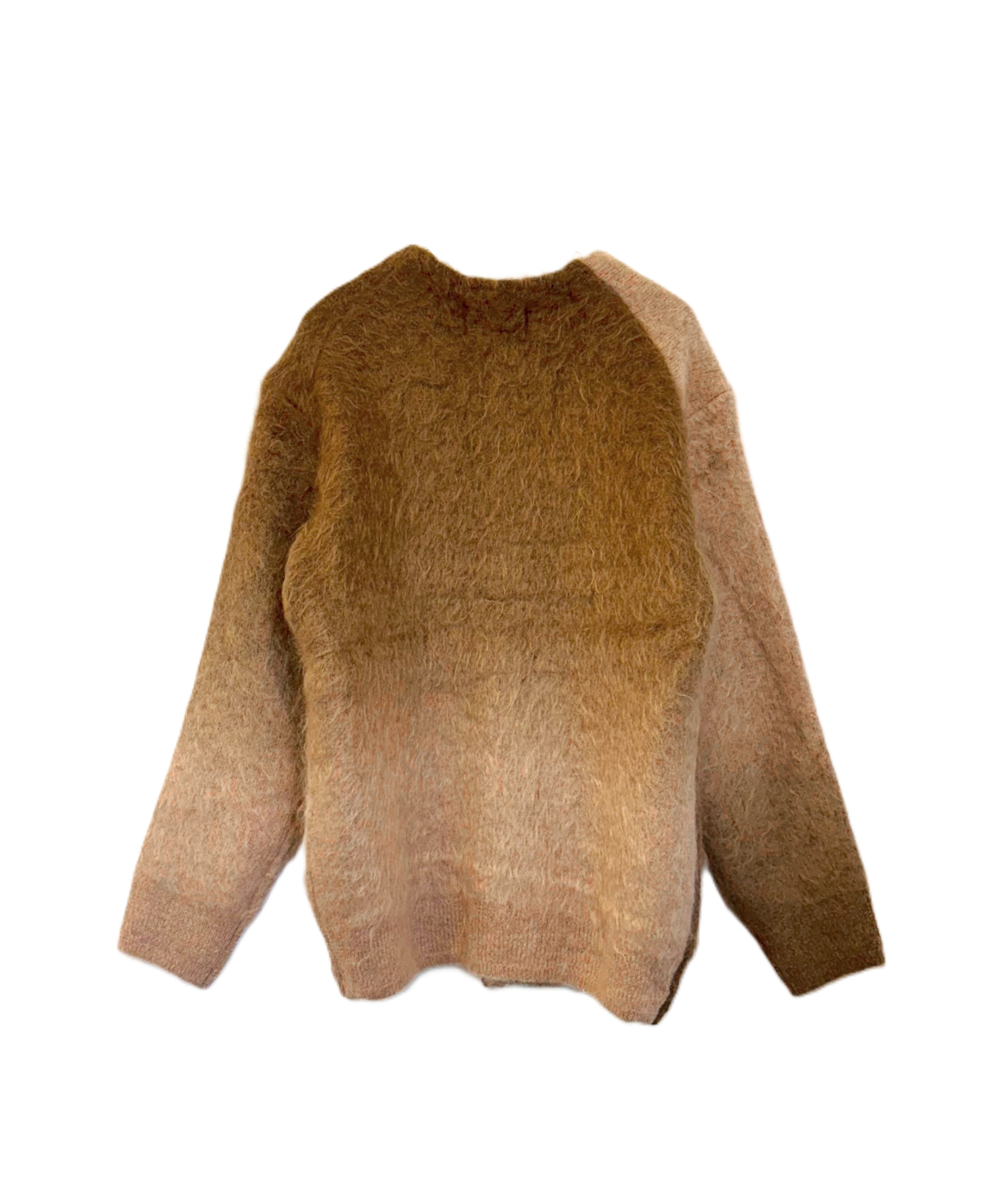 UNUSED / US2376 GRADATION MOHAIR CARDIGAN (MOCHABROWN