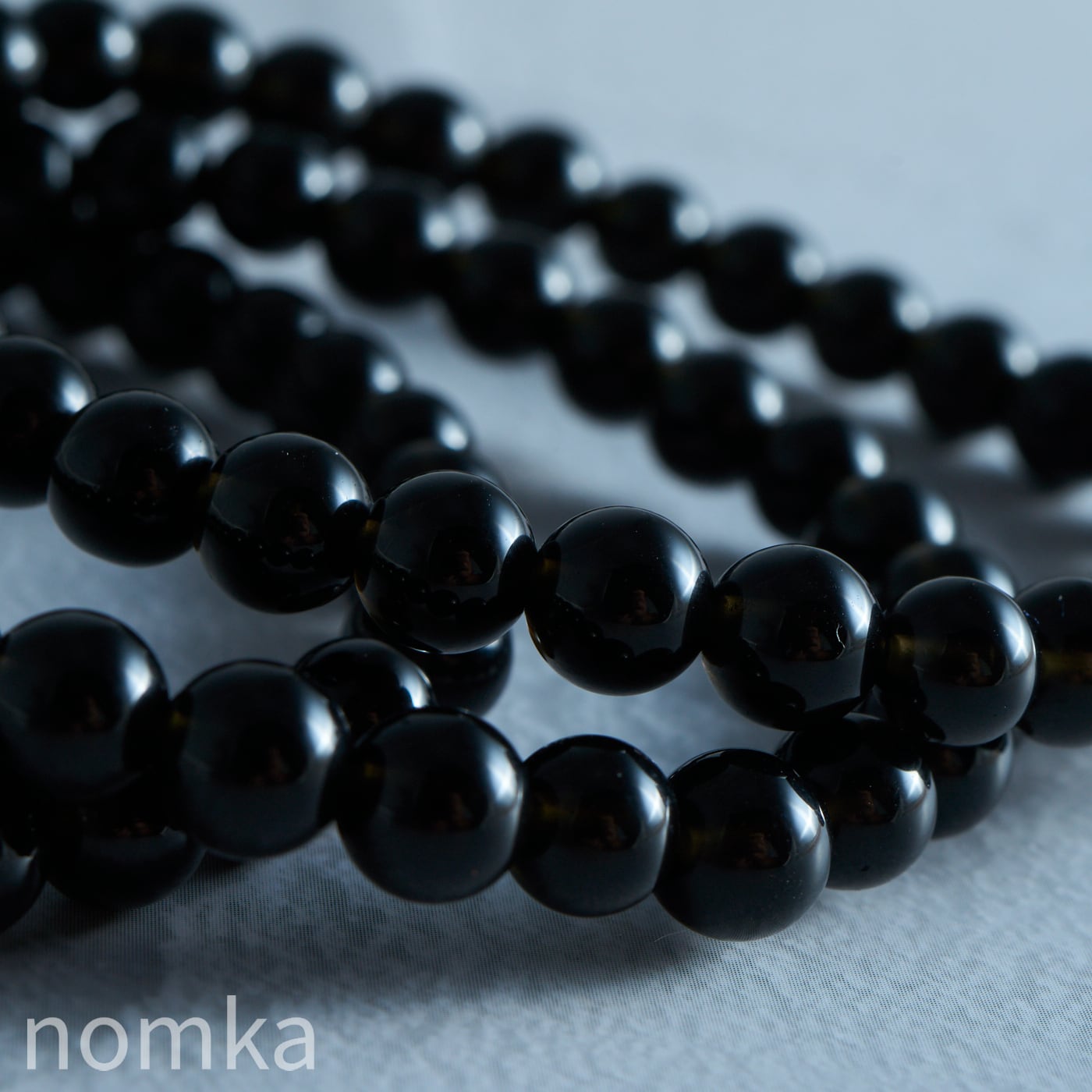 【期間限定 9/30 23:59まで】テクタイト-天然ガラス- (6mm/メキシコ産) ブレスレット nL-9004