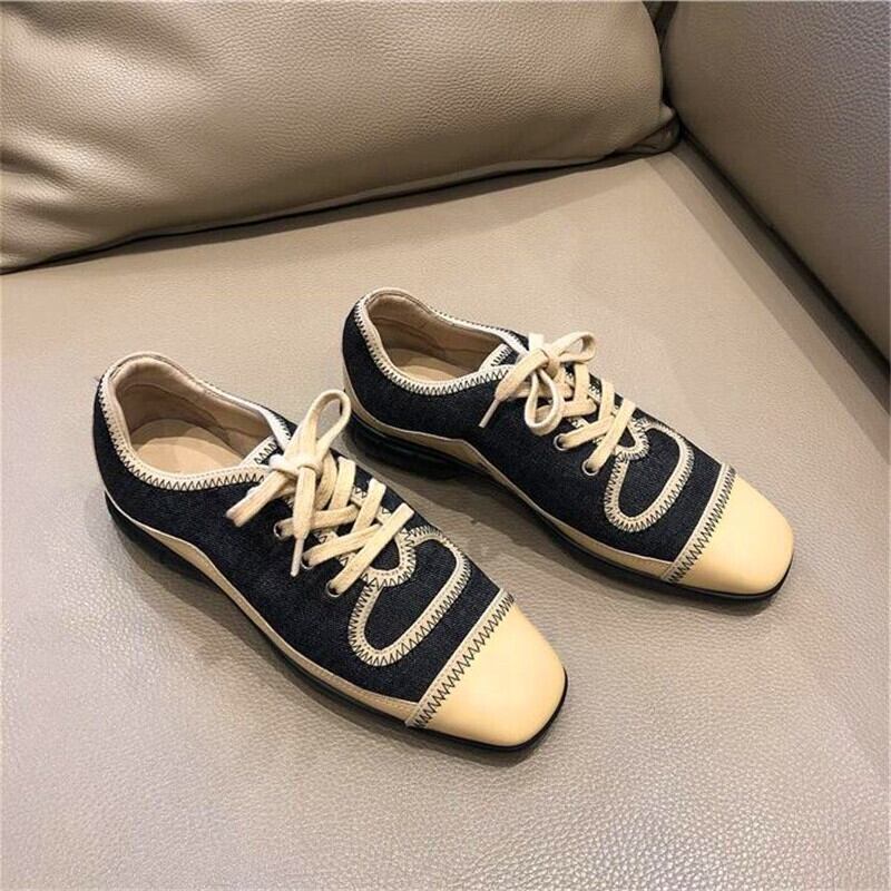 【新作】【送料無料】 ローヒールシューズレースアップローファーレディースオフィスワークシューズカジュアルシューズバレエローヒールレディース 靴 会社 学校 通勤や通学にも 10b322696172019