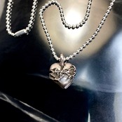 HEART pink silver PENDANT/ ハートペンダント ピンクシルバー