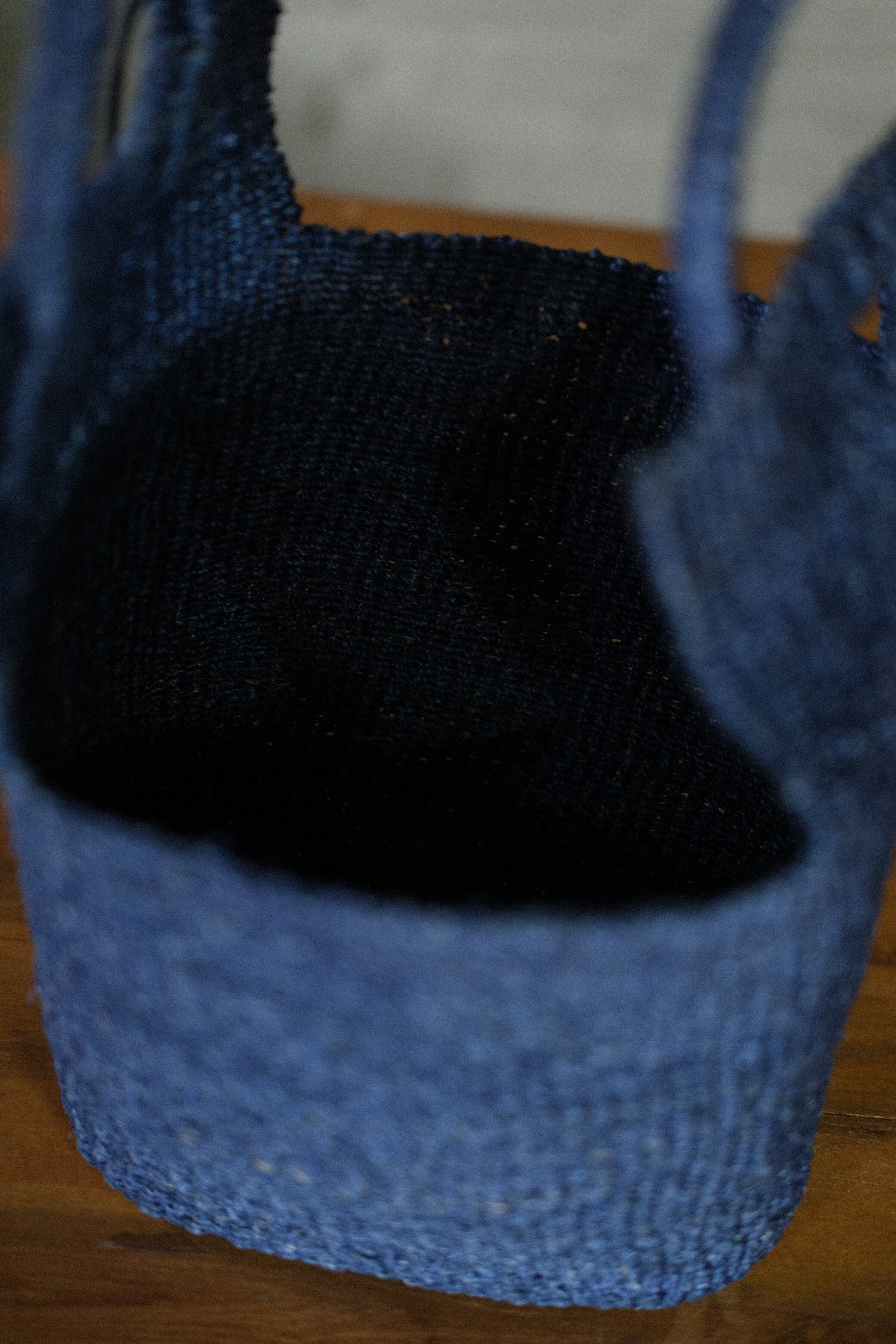 JUN MIKAMI】small basket bag - navy - | loop