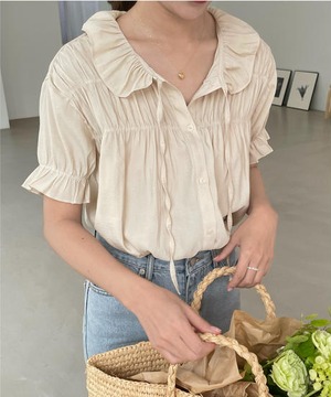 《即納商品》verni blouse (ivory / beige / black)