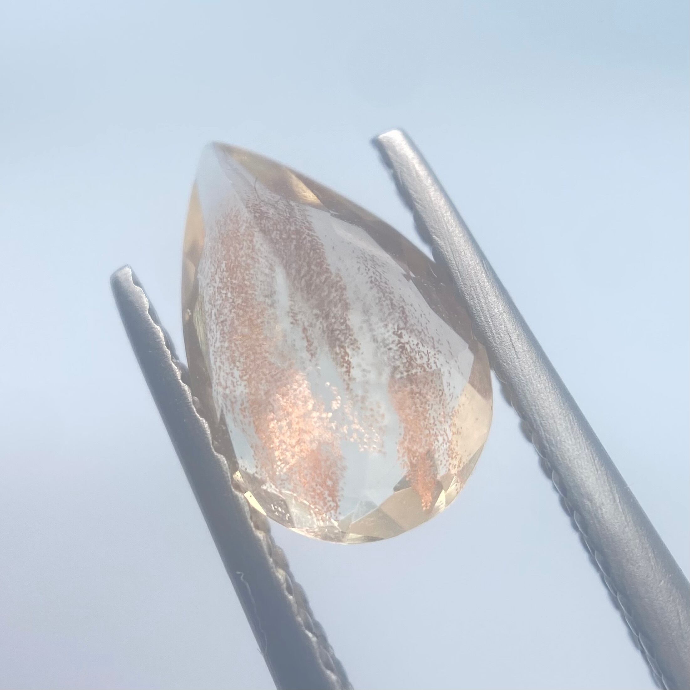 水面に桜　オレゴンサンストーン