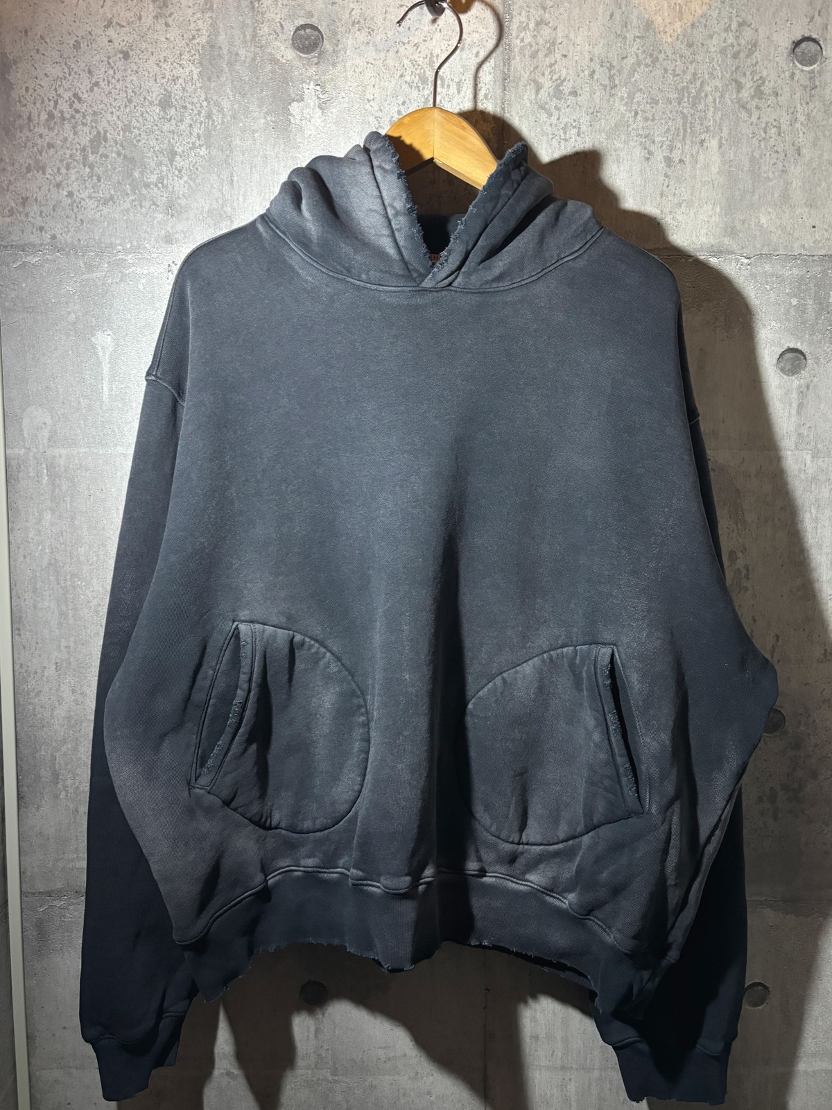 MOOJI MOOJI CLASSIC 1930 HOODIE AGED - Made in USA - BLACK 