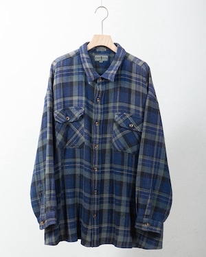 check patterned double pocket cotton shirt