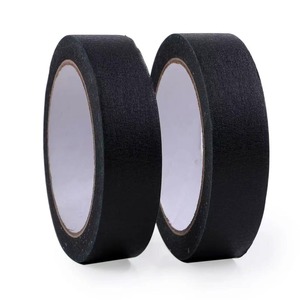 【特価処分】BRANSHERY マスキングテープ パーマセルテープ 2個セット 黒 ブラック 幅 25mm x 27.4m
