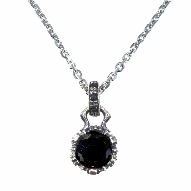 ストーンクラウンチャームBK ACP0218BK　Stone crown charm black　 シルバーアクセサリー Silver Jewelry Brand