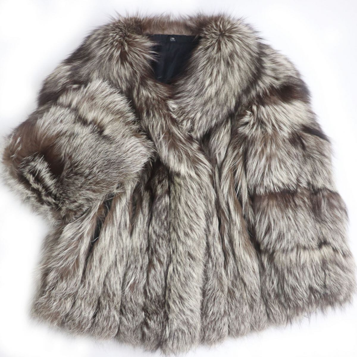 セーブル サガフォックス 販売済み 毛皮コート Lサイズ 銀タグ オフ