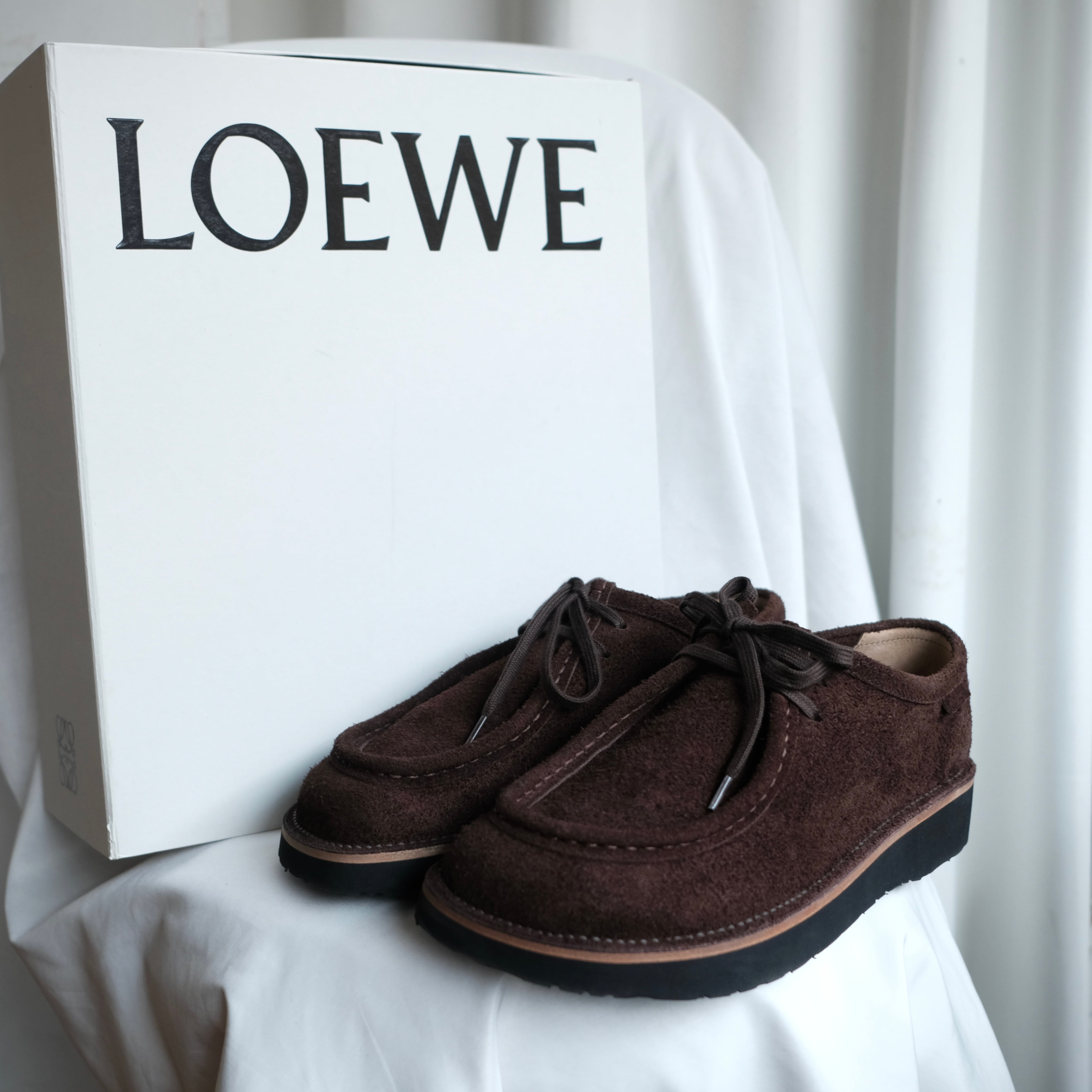LOEWE SUEDE FARO LACE UP SHOES | safarionline