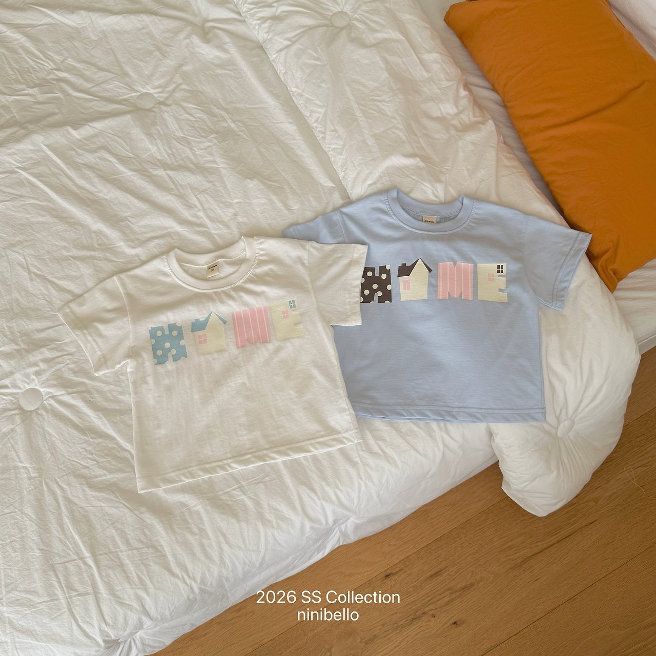 [ninibello] Pastel Home Tee / [니니벨로] 파스텔홈티