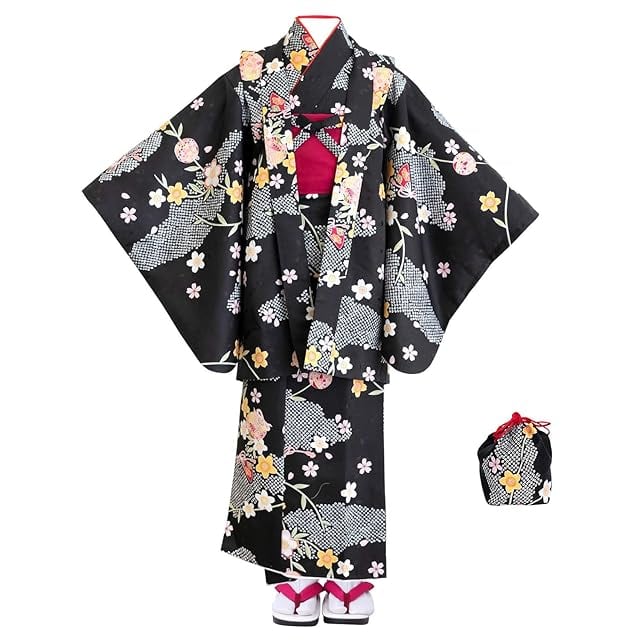 KYOETSU キョウエツ 着物 CCM A キッズ 5点セット(着物、羽織、襦袢、帯、巾着) WY-20 子供 女の子 お正月 七五三 雛