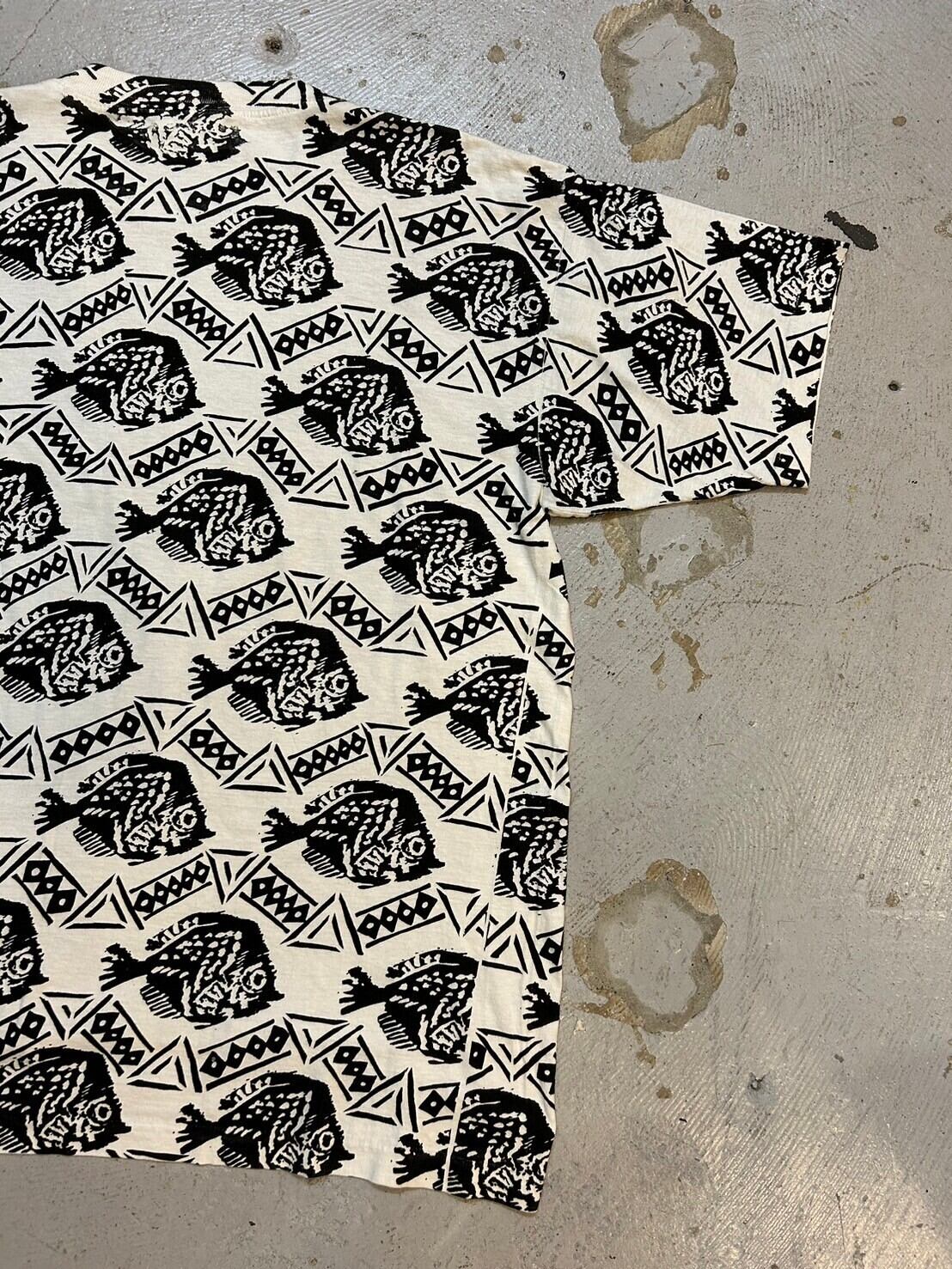 90s M.C.Escher プリントTシャツ 黒 XL ANDZIA USA製 90s M.C.Escher プリントTシャツ 黒 XL ANDZIA USA製