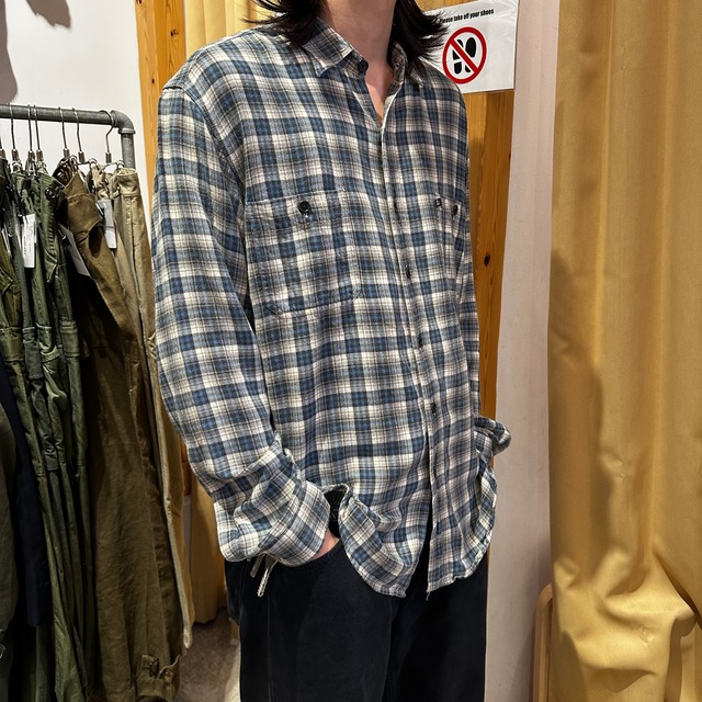 RALPH JEANS FLANNEL CHECK SHIRT SIZE M