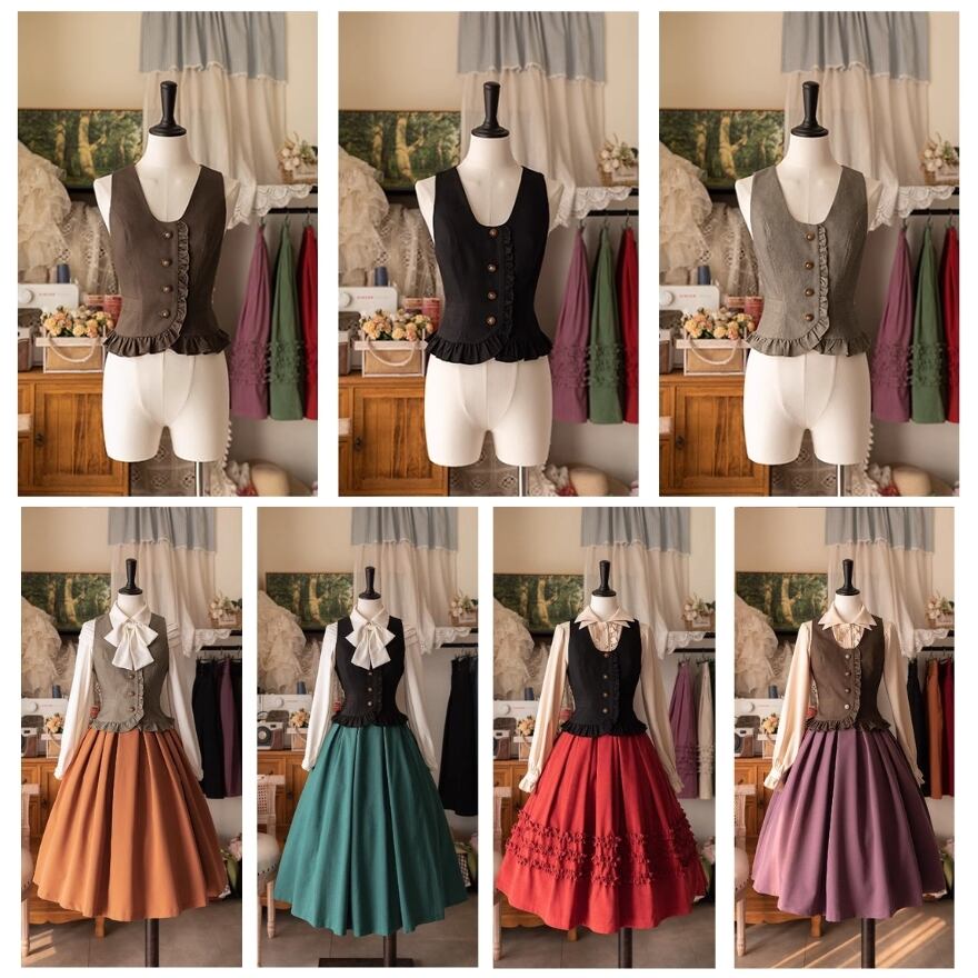 SEASONZ クラロリ ベスト フリル 上品 大人増し ガーリー 甘め