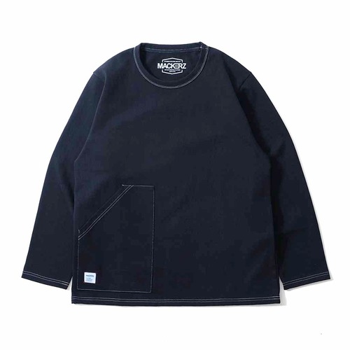 MACKERZ 11oz Big Pocket T-Shirt 長袖 (ヴィンテージ・ブラック)