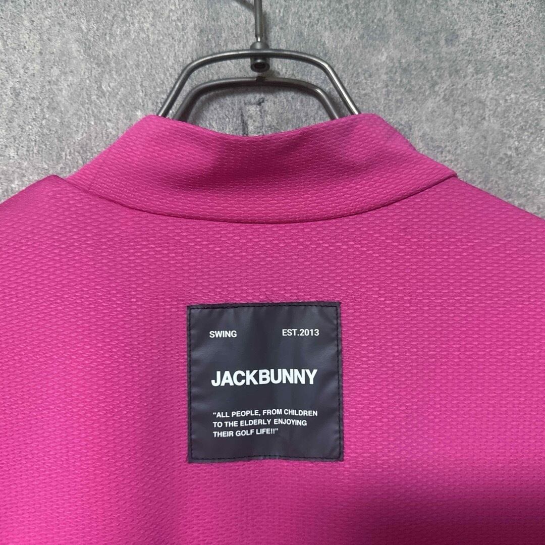 メンズ】Jack Bunny ジャックバニー ロゴ 半袖 モックネック シャツ