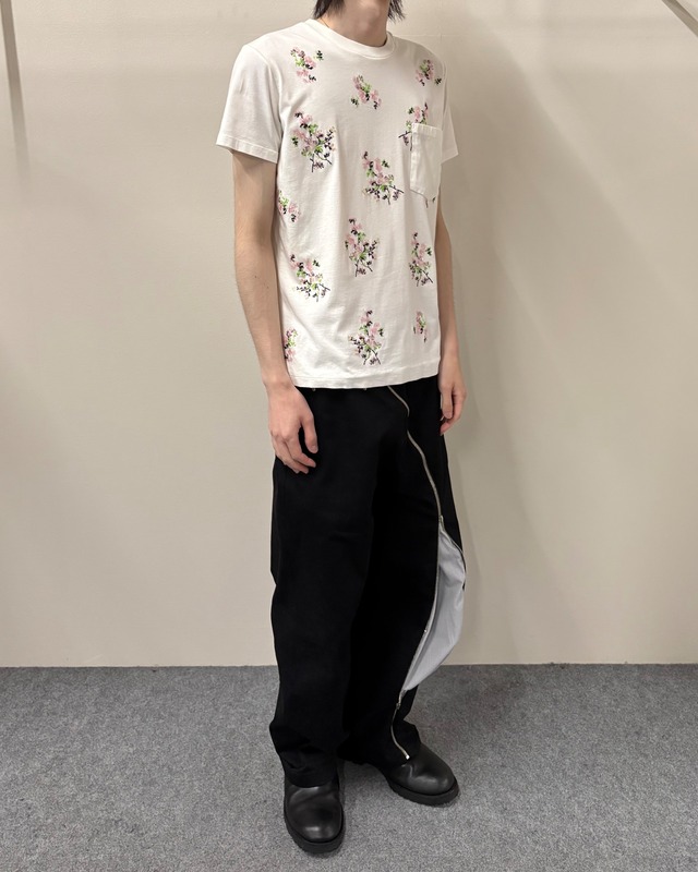 【PRADA】sequins blossom back button t-shirt