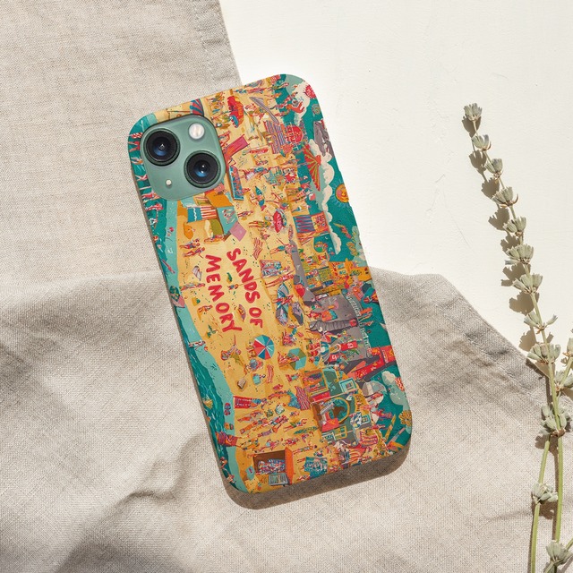 iPhoneケース ビーチ 北欧レトロポップ｜レトロサーフ風スマホケース NOR137