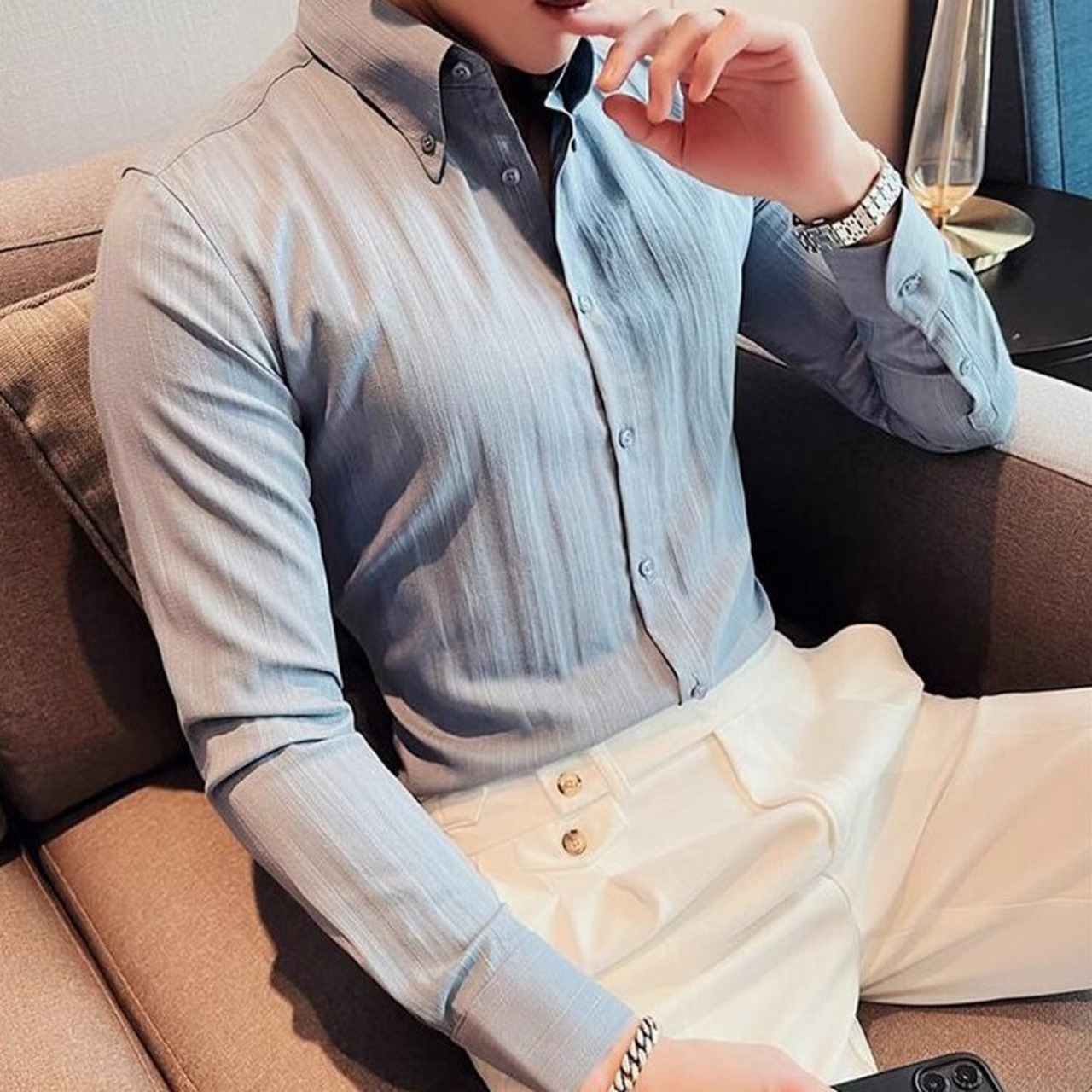 striped long sleeve shirt 00160