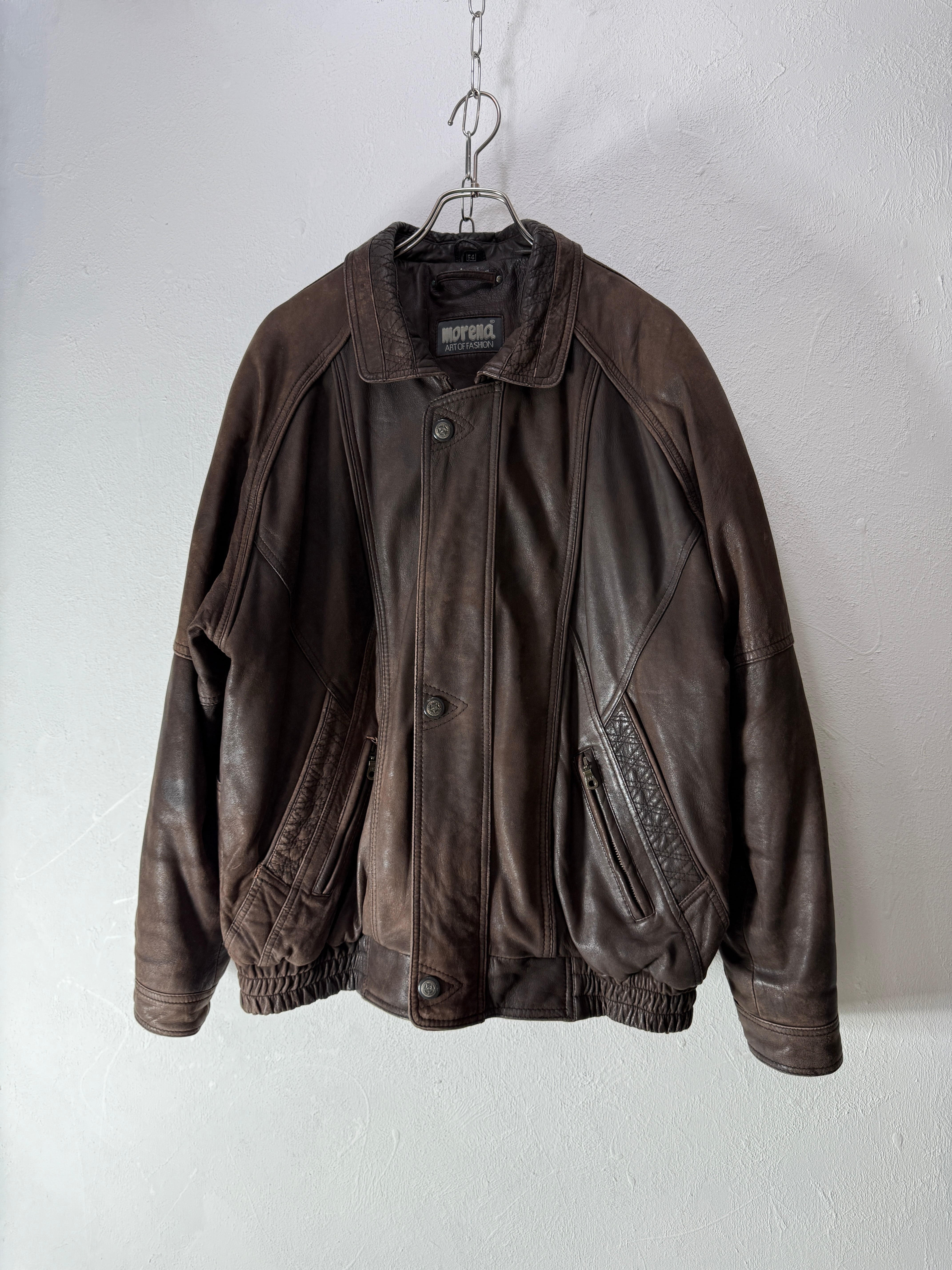 90’s Eur design Leather Blouson