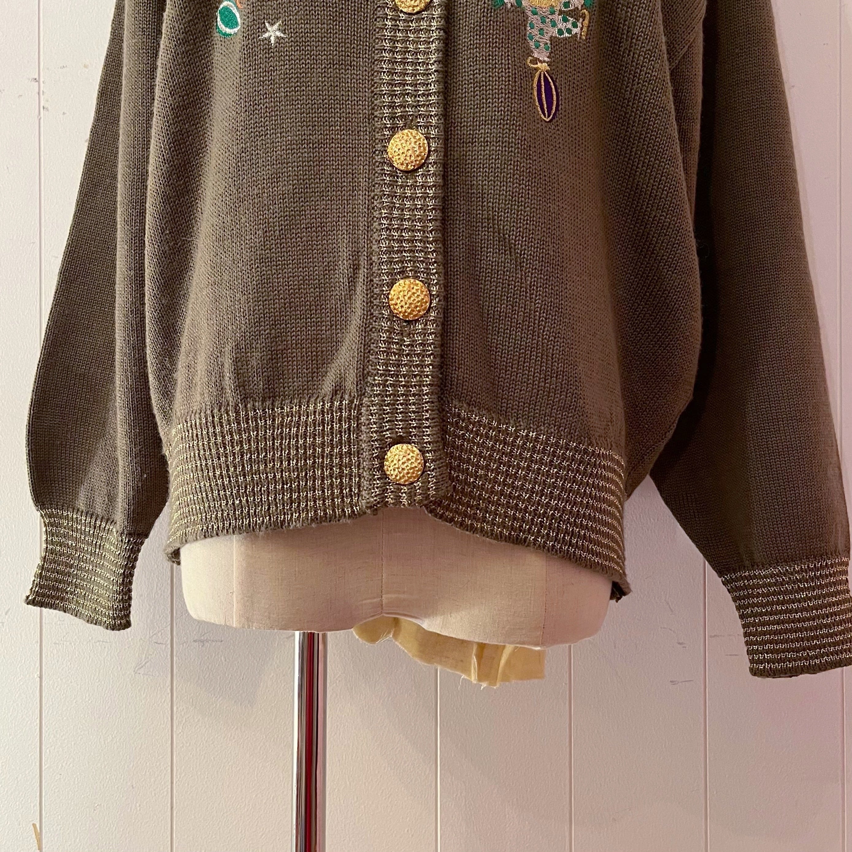 pierrot gold button knit cardigan