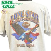 【HARLEY DAVIDSON】ハーレーダビッドソン "TYLER TEXAS" イーグルバックプリント 2002コピーライト Vintage Tシャツ XL