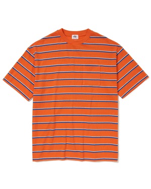 Just Right “DR Striped Tee” Orange x Blue
