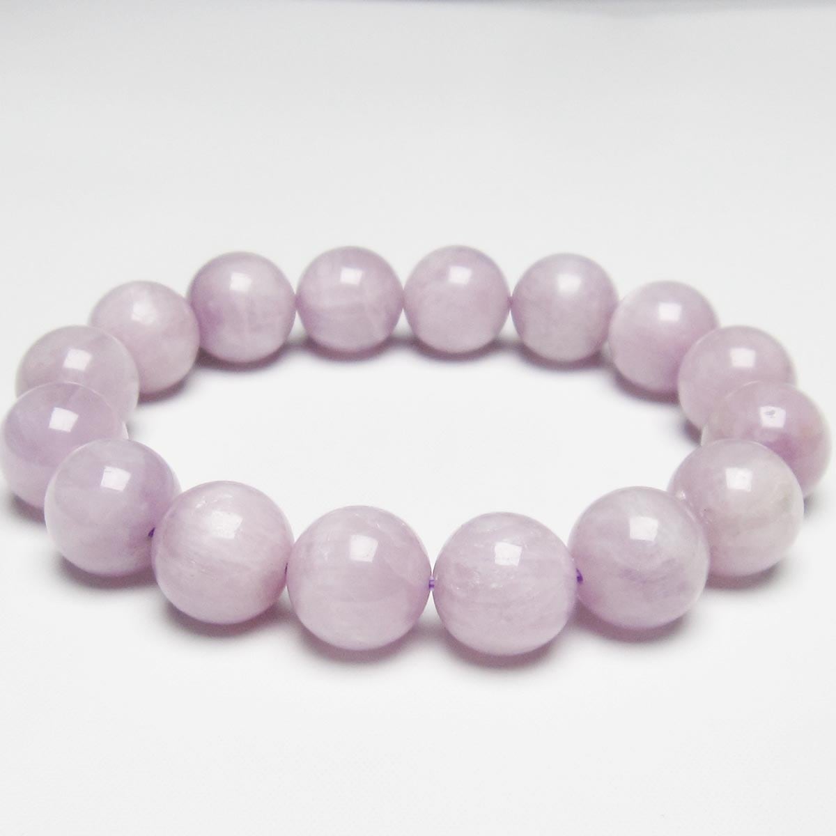 クンツァイト ブレスレット 13mm ミルキークンツァイト 一点物 おまかせ便 111-19735